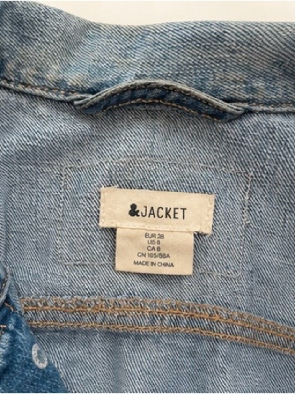 H&M Light Wash Blue Denim Vest Size Small - Picture 4 of 5